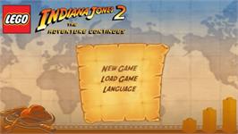 Title screen of Lego Indiana Jones 2 - L'aventure Continue on the Sony PSP.